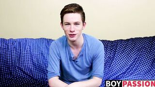 Adorable twink guy Nico Michaelson gets horny and wanks it