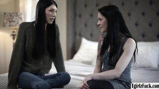 TS stepmom gives a fucking lesson to her