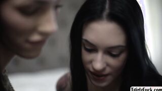 TS stepmom gives a fucking lesson to her