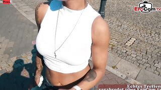 german fitness blonde bitch make real outside date