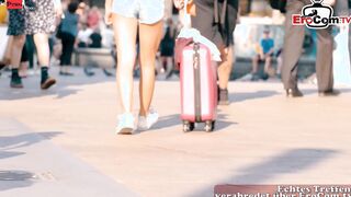 german fitness blonde bitch make real outside date