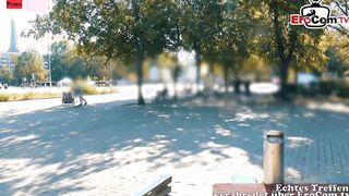german fitness blonde bitch make real outside date