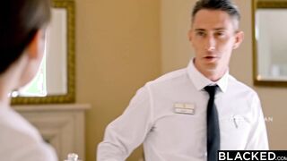 BLACKED big black dick-hungry Kaisa & Eveline seduce hotel employee