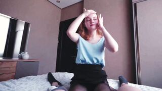Stepsister Got Sperm on Her Pussy in the Truth or Dare Game