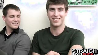 Two hot jocks invite their boy toy for a threesome fuck fest