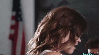 Professor Ryan Mclane Bangs His Student Katie Kush Missionary On Desk