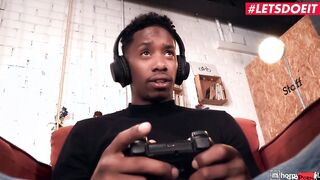 VULGAR HOSTEL - Sensual Latina Penelope Cross Takes Her Gamer Boyfriend's Black Penis