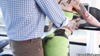 Cheating husband fucks wifes trans friend
