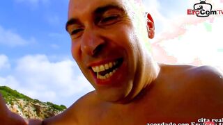 spanish blonde 19 year old at outdoors amateur anal on the beach