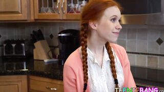 Cute redhead Dolly Little gets her tiny twat fucked hard