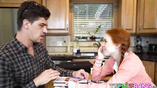 Cute redhead Dolly Little gets her tiny twat fucked hard