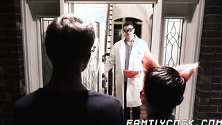 Cock hungry stepson gets it on with daddy and his friend