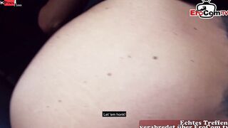 Slender german goth cougar pick up inside outdoors and nailed