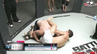Inked chick with naural tits getting a tits creampie