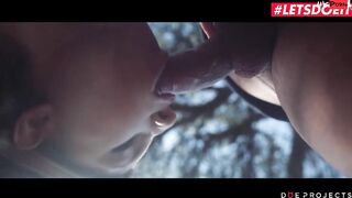 DOE PROJECTS - Beautiful Hottie Blonde Gina Gerson Masturbates And Sucks Penis Into Outdoors - LETSDOEIT