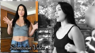 Dark Hair Alex's Ready To Take two Huge Rough Dicks Deepthroat Into Her!