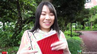 Japanese amateur Kaede Morimoto in her first on screen interview and couch casting - Stripping and finger fucking, cunt play,