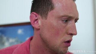 Hot stepdad Pierce Paris sucks off cute twink stepson Trevor Harris cock