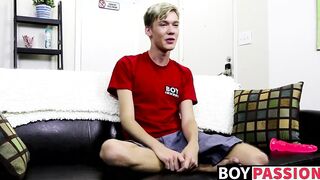 Tyler Thayer performs a hot solo jerking off performance