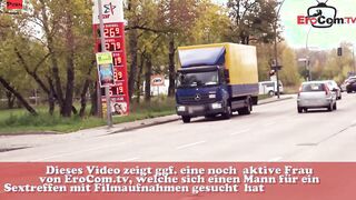 Blonde Prostitute pick up from german punter on street plowed
