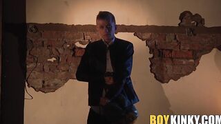 Cute blonde twink gets tortured and humiliated by his master