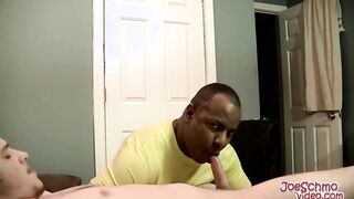 Horny Ricky getting his big cock sucked by horny Joe
