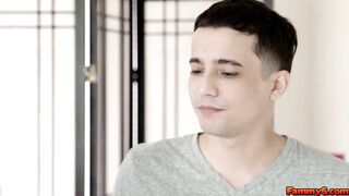 Stepson flirting with his stepmom and wants to banged! her