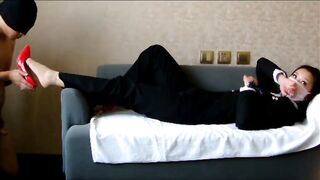 OL nylon toejob long cum twice OLnylon trabajandocon el pie