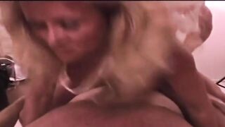 Old Chubby Blonde with Amazingly Hot Booty gets a Hottie double penetration