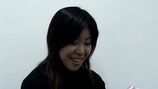 Sayuri Marui slips dildo on rough cock before ride it