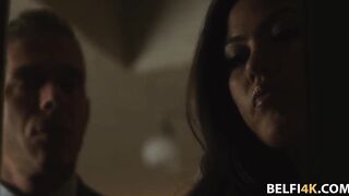 oriental dark haired seduces a married man into a party