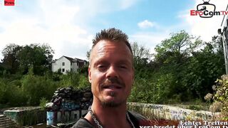 Big Titted German Bombshell with Tattooes screwed public into a Sex Date