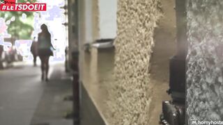 LETSDOEIT - German Cam cunt with mouth Jolee Love Booty Drilled By Stranger In Hostel