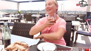 German huge melons chubby blonde amateur MILF plowed