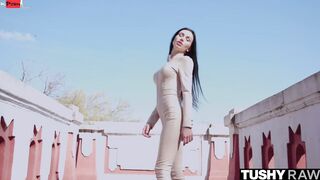 TUSHYRAW Young Sasha has a passion for anal gaping
