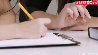 Gigantic Titties Lesbian Teacher Lucy Li Is Eager To Gives