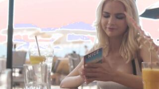 , stunning lika has passionate reunion with boyfriend