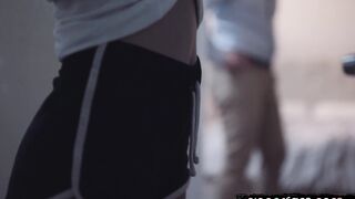 Asian pierced 21yo beauty rides hard big white cock