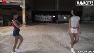 CHICAS LOCA - (Alexa Tomas, Ramon Nomar, Apolonia Lapiedra) - Hardcore Outdoor 3 Way For Cutie Dark Hair Babes