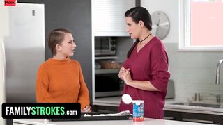 Family Strokes - Bombshell 18 Year Old Let Her Stepsisters Sugardaddy Plowed Her Too To Reap All The Benefits
