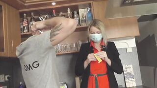 horny guy seductes blonde executor