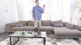 tiny latina gags on a big white cock