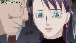 Hot busty secretary has rough sex