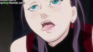 Hot busty secretary has rough sex