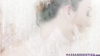 Busty babe Megan Winters gets sexy facial after hot massage