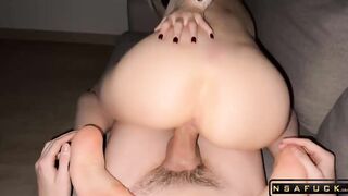My tiny pussy got her first creampie