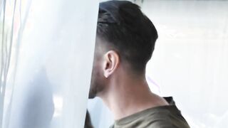 tiny teen gags on neighbor's big cock