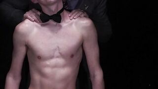 Kinky twink fucked bareback after intense anal play and BJ