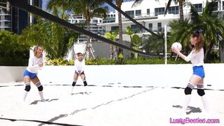 Catching and fucking the sexy volleyball team