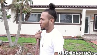 Alex Blake rides a big black cock and moans as it fills her